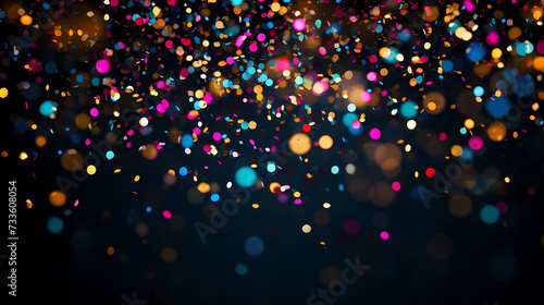 Confetti falling on festive background, confetti background