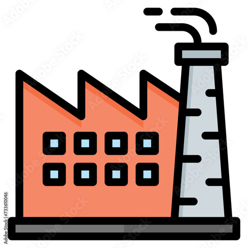  factoryplant, industry, manufacturing, branch,company, industrial, manufacturer Filled Outline Icon