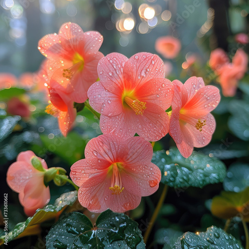 A Coral Begonia: Humidity in a Tropical Garden