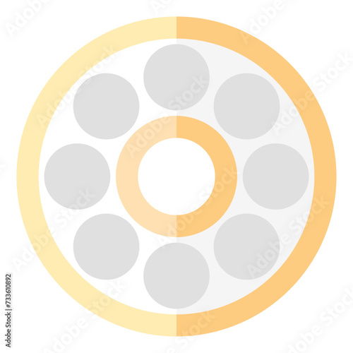  friction, bearing, rotation, transportation, industry, ball, machine, tools Flat Icon
