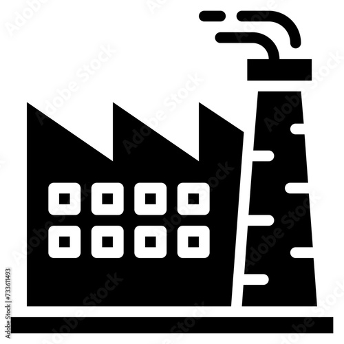  factoryplant, industry, manufacturing, branch,company, industrial, manufacturer Solid Icon