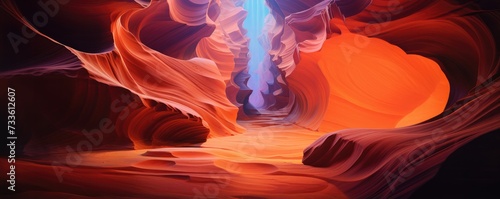 Antelope Canyonin arizona lights and rocks In USA nature park.