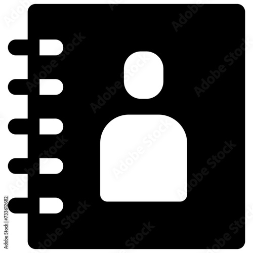 phonebook vector glyph icon