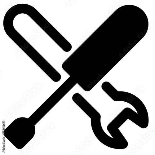 Toolbox vector glyph icon photo