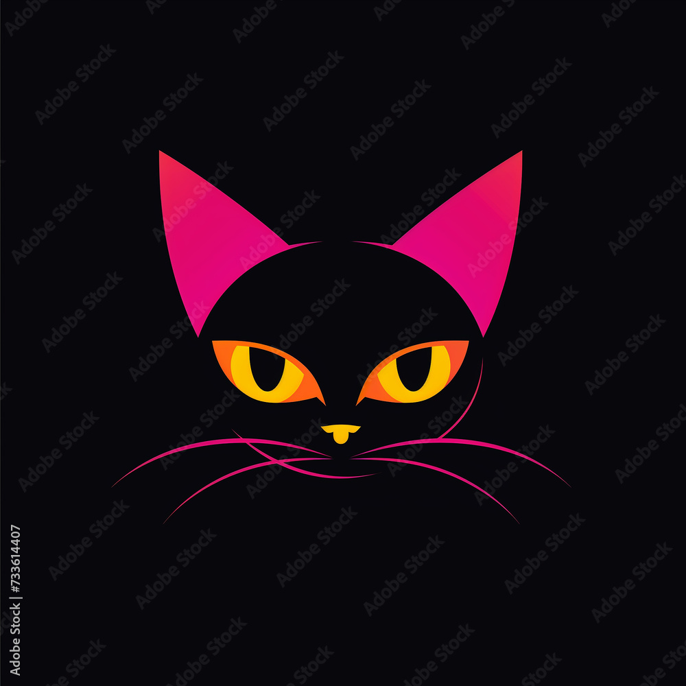 ベクターデザインの猫のロゴ。単色の背景の動物のロゴ。アイコン。シンボル。
vector design cat logo. animal logo on single color background. icon. symbol. [generative ai]