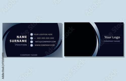 BLUE BUSINESS CARD DESIGN TEMPLATE