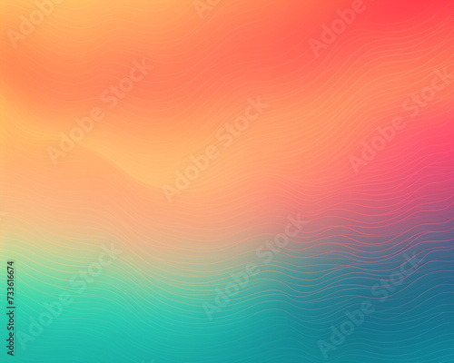 Orange teal green pink abstract background