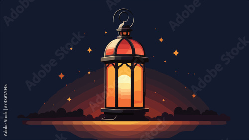 Lantern illustration. Islamic lantern Islamic.