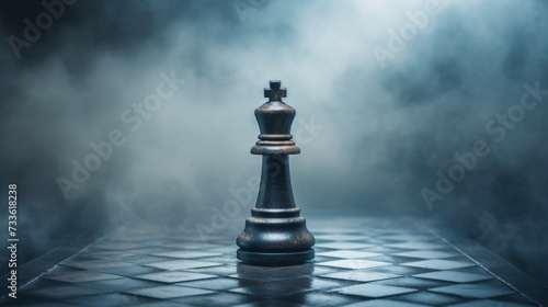 A lonely chess piece on a chessboard