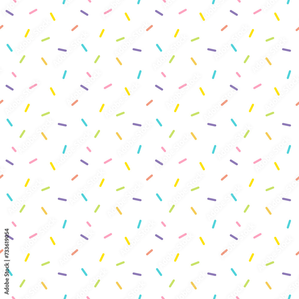 Seamless colorful confetti sprinkle pattern wallpaper background 