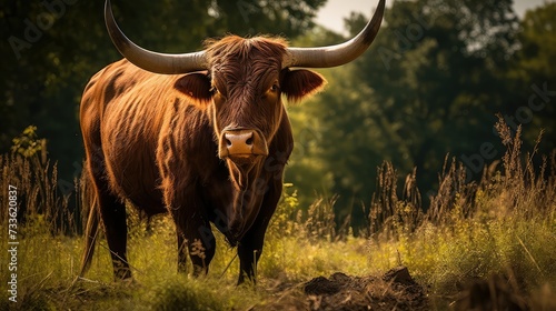 farm bull cow photo