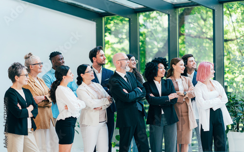 Businessmen and businesswomen making a corporate party