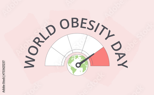 World obesity day. Vector flat illustration