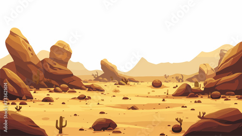 Parallax Desert 2D Background. 2D Desert Game