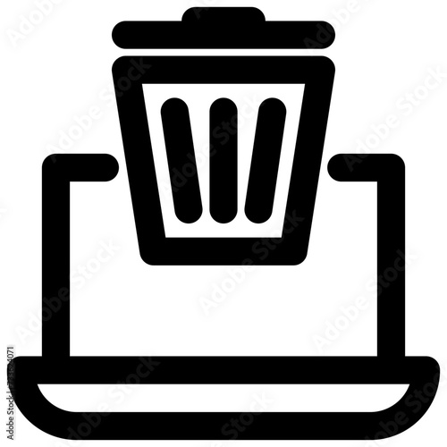 deleted file vector outline icon