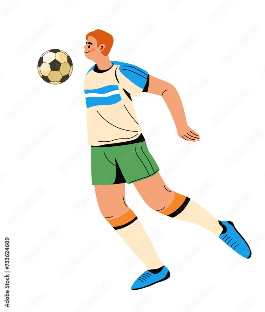 Football player receiving pass or taking kick