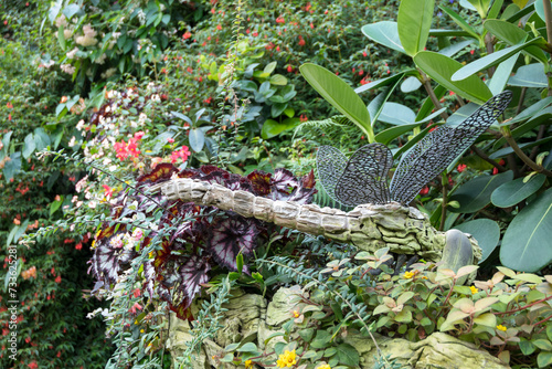 Draganfly sculpture at  Flower Dome located at Park Gardens by the Bay, Singapore. photo