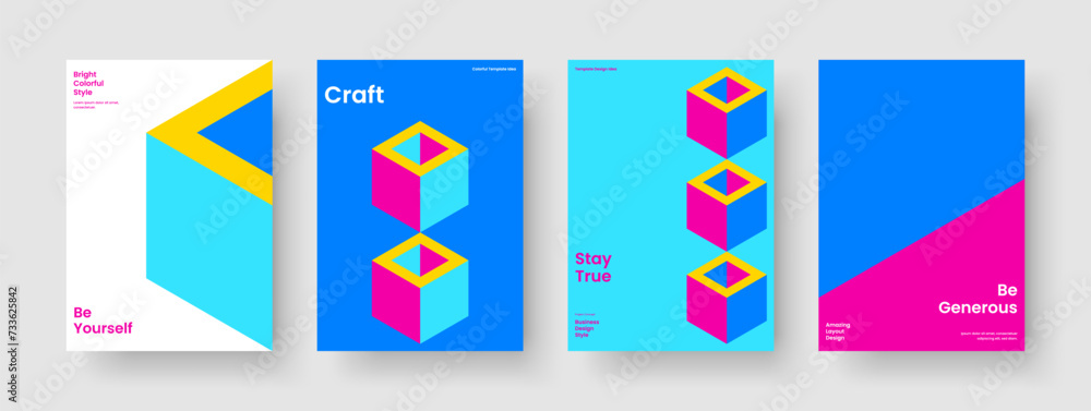 Obraz premium Modern Brochure Design. Geometric Background Template. Creative Banner Layout. Flyer. Poster. Business Presentation. Report. Book Cover. Pamphlet. Portfolio. Newsletter. Catalog. Handbill. Leaflet