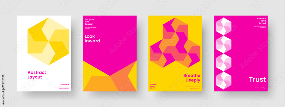 Naklejka premium Isolated Report Design. Abstract Background Layout. Creative Book Cover Template. Brochure. Banner. Flyer. Poster. Business Presentation. Handbill. Advertising. Newsletter. Brand Identity