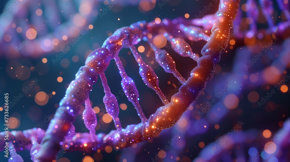 DNA. DNA double helix intertwined with digital AI elements, genetic research and personalized medicine . DNA. DNA double helix intertwined with digital AI elements, genetic research and personalized medicine .