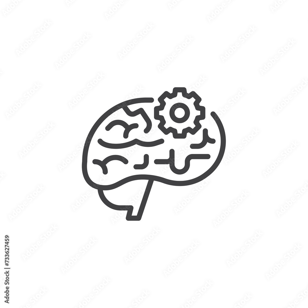 Innovative Thinking line icon Innovative Thinking line icon