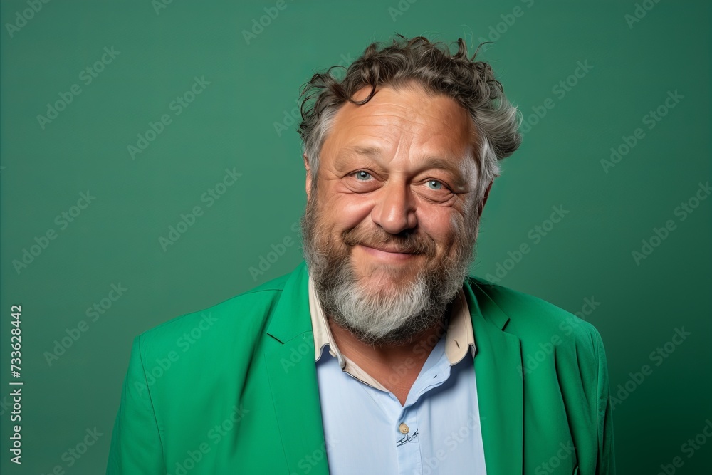 Portrait of a happy senior man with grey beard and mustache. Portrait of a happy senior man with grey beard and mustache.