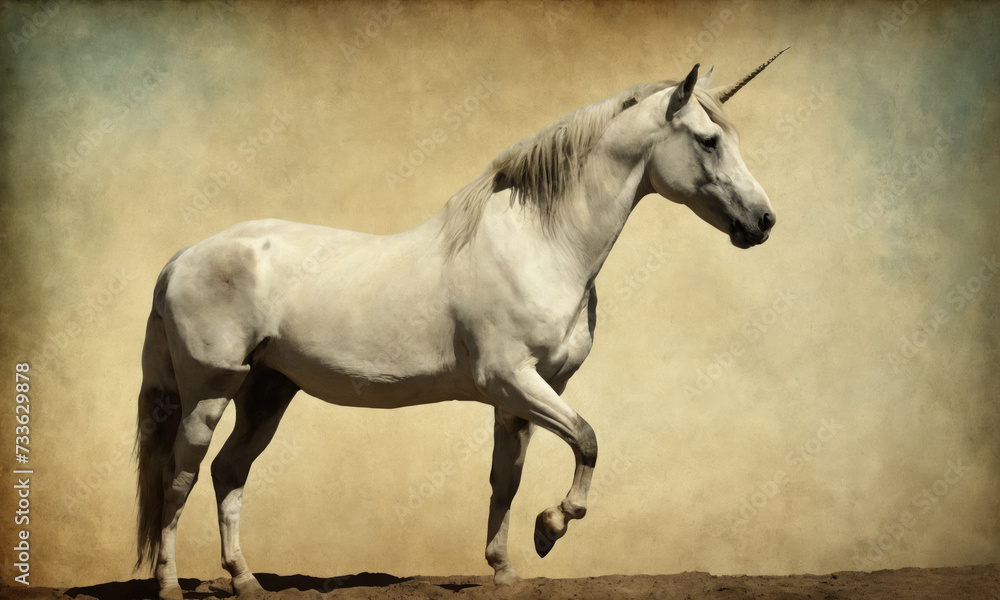 Fantasy Illustration of a wild unicorn Horse. Digital art style wallpaper background in pastel colors. Fantasy Illustration of a wild unicorn Horse. Digital art style wallpaper background in pastel colors.
