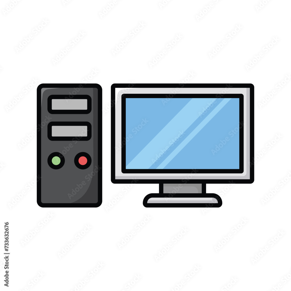 desktop computer icon vector design template simple and clean desktop computer icon vector design template simple and clean