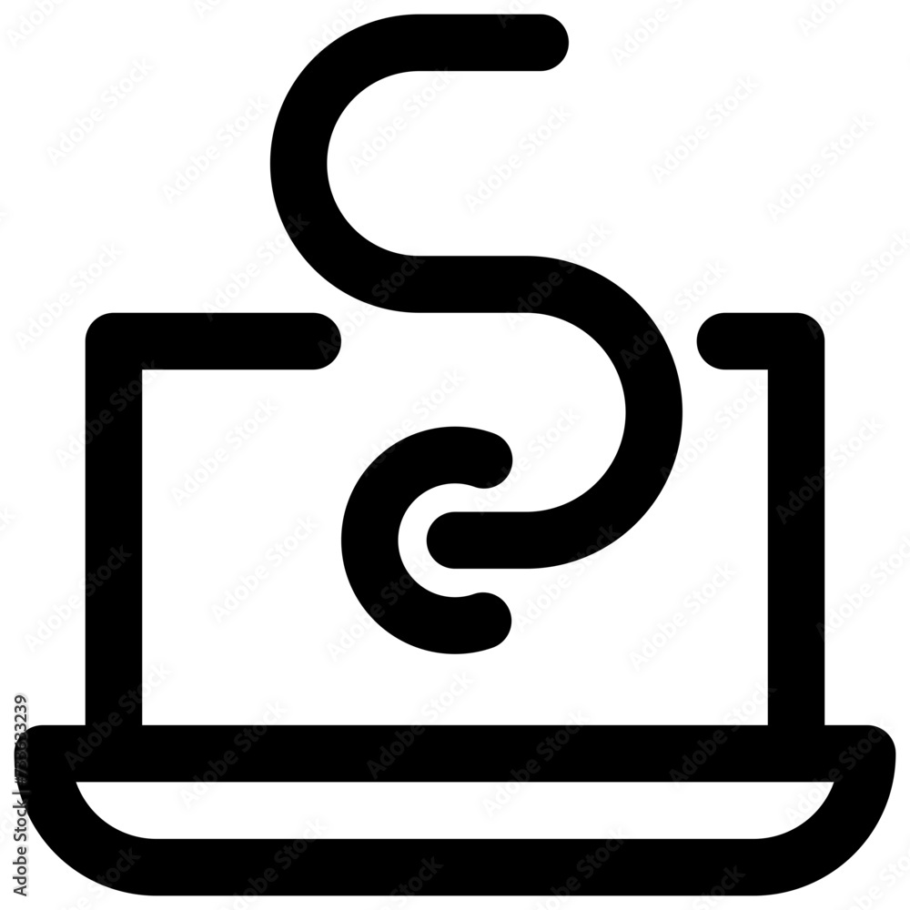 worm virus vector outline icon worm virus vector outline icon