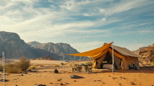 Elite tented camping in the midst of the desert