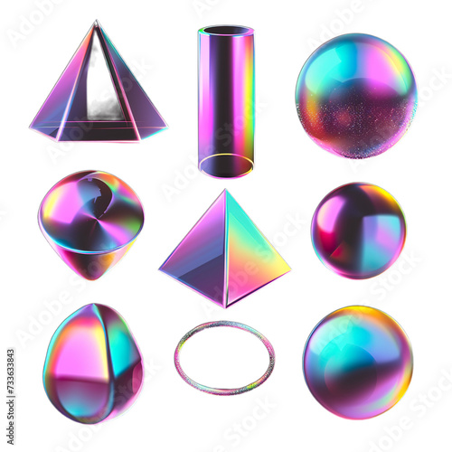 set of colored spheres