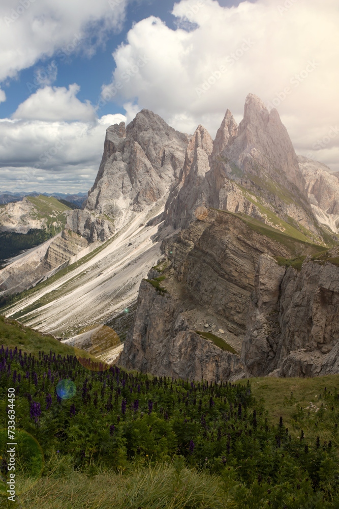 Obraz premium Majestic mountain scenery - Seceda, Dolomites, Italy.