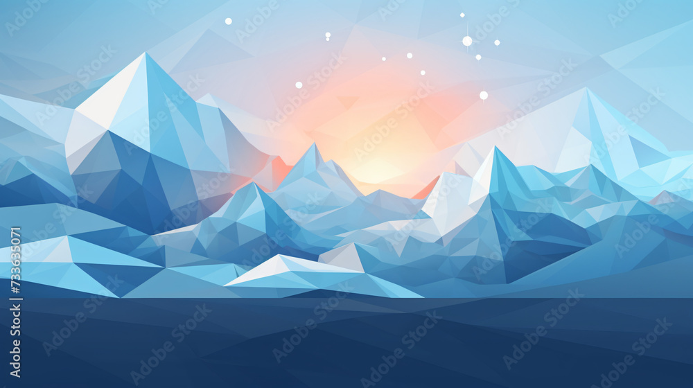 abstract winter landscape