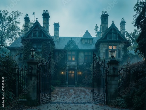 Mystical Manor Entrance at Twilight