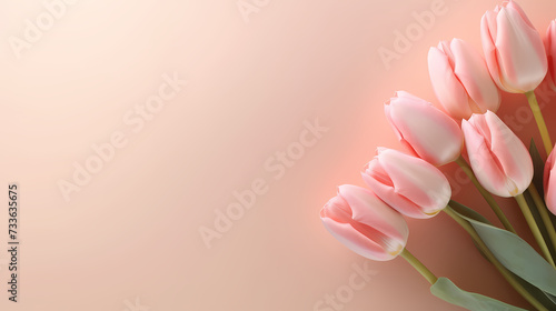 Women's Day, Valentine's Day, Mother's Day background concept, empty floral background with copy space © jiejie