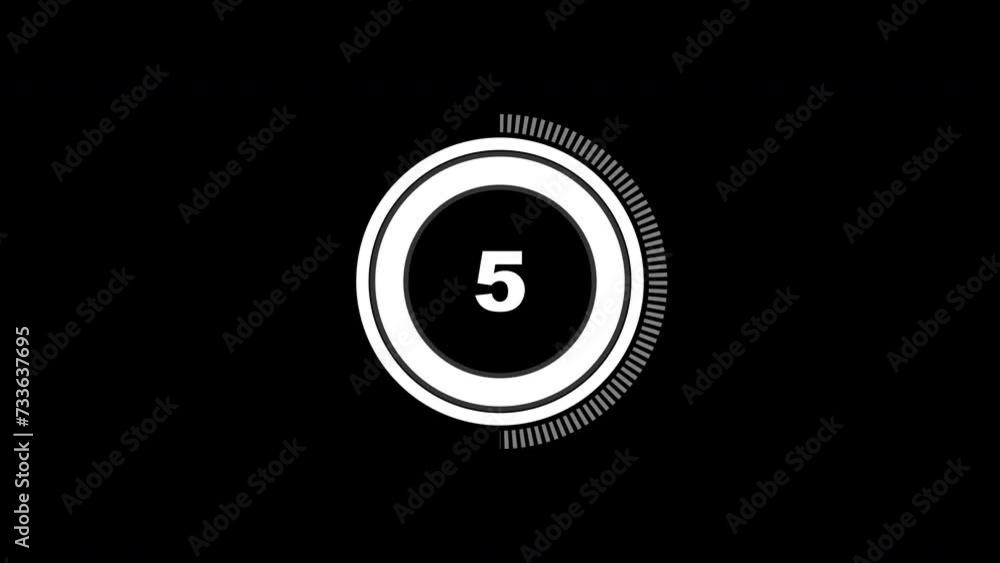 10 second countdown animation on black background. 4k video 10 second countdown animation on black background. 4k video