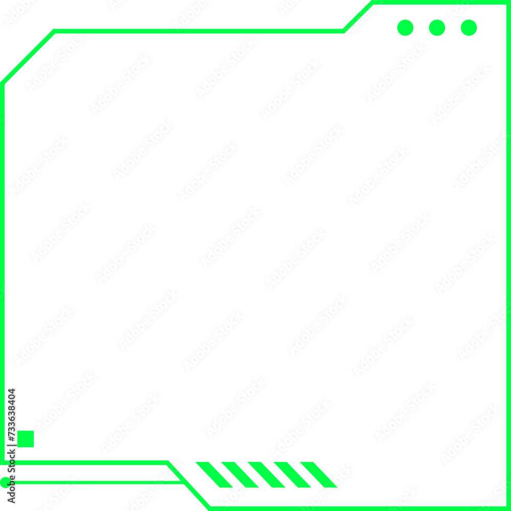 futuristic techno frame