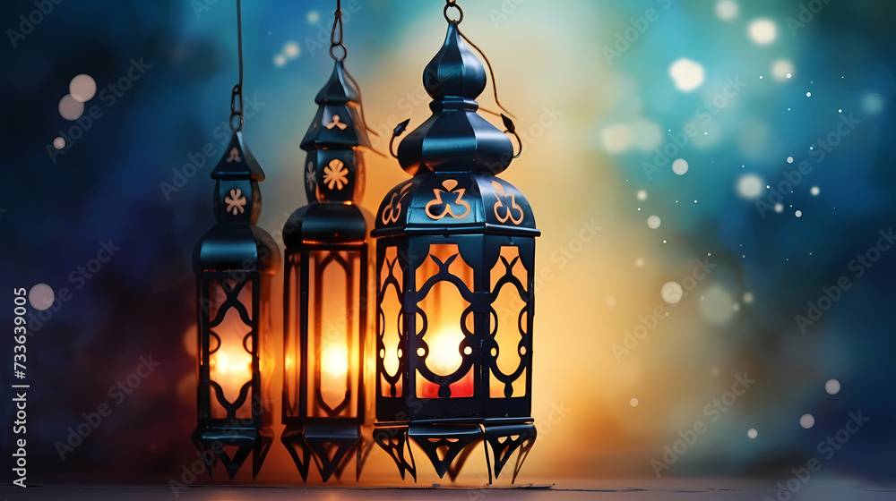Glowing background for muslim feast in holy month of Ramadan Kareem Glowing background for muslim feast in holy month of Ramadan Kareem