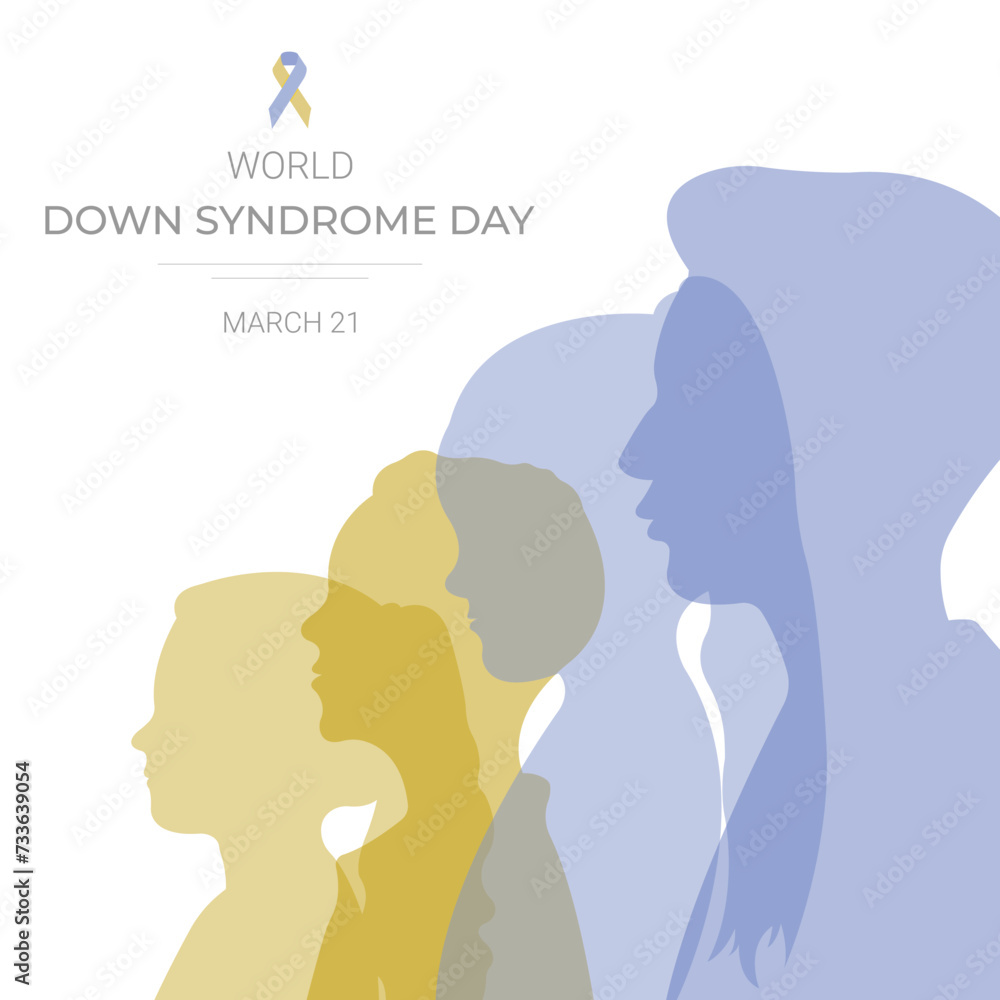 World Down Syndrome Day. Vector illustration.