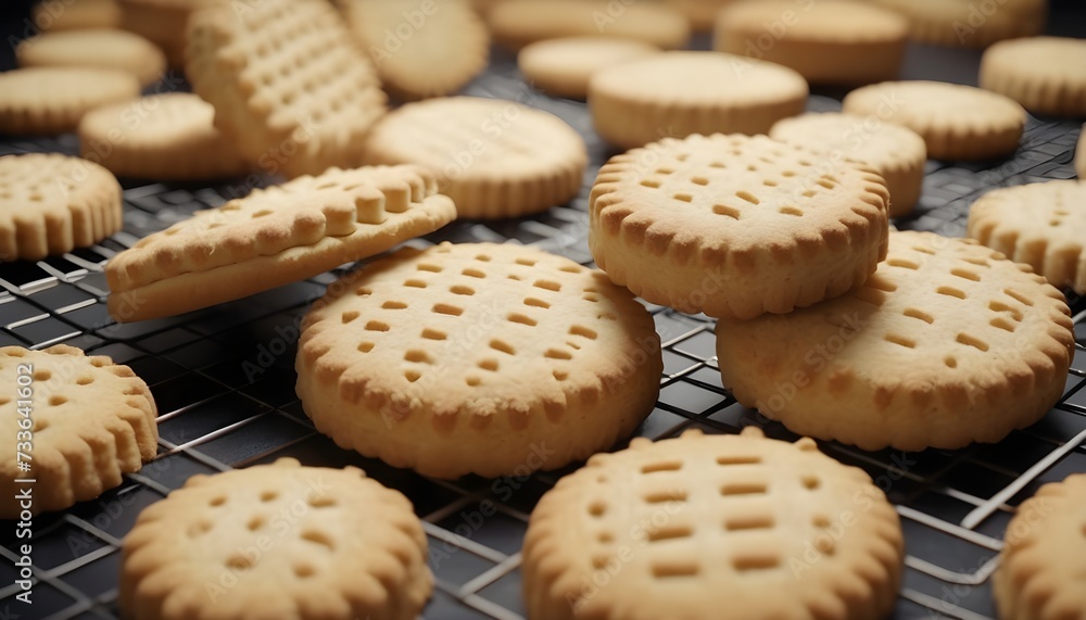 Butter cookies close-up