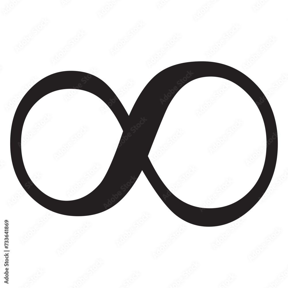 infinity symbol black - simple with discontinuation - isolated - vector infinity symbol black - simple with discontinuation - isolated - vector