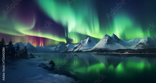 Northern lights aurora borealis © Atthawut
