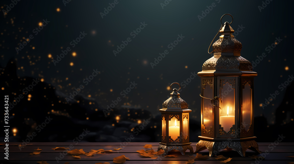 Ramadan background with mosque or lantern illustration Ramadan background with mosque or lantern illustration