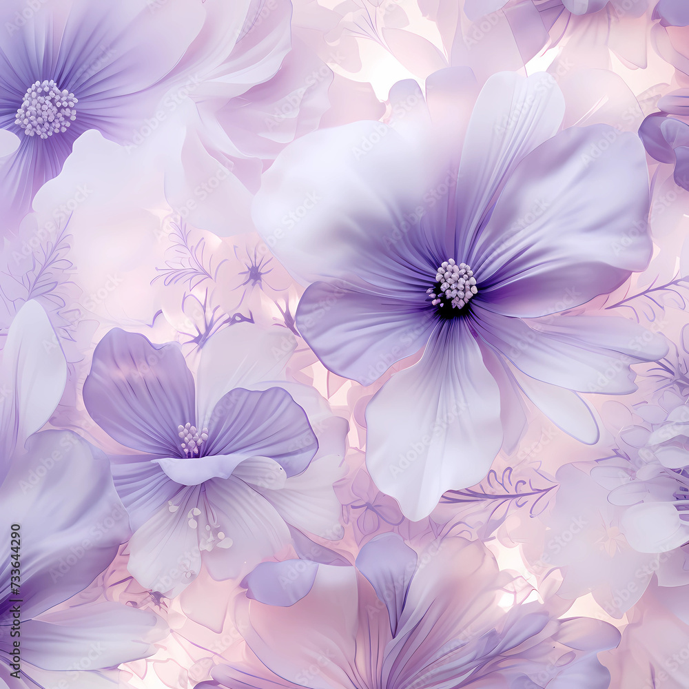lilac and lavender flower pattern
