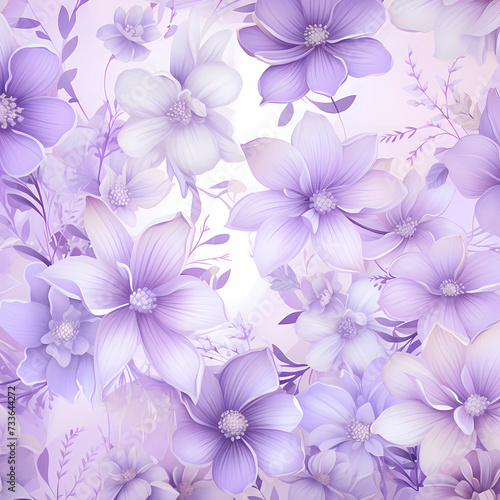 seamless floral background  lilac and lavender flower pattern