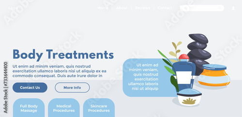 Beauty and spa salon body treatments procedures