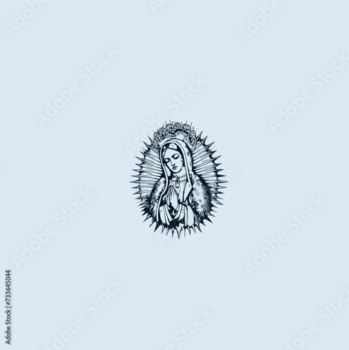 THESE HIGH QUALITY MOTHER MARIA VECTOR FOR USING VARIOUS TYPES OF DESIGN WORKS LIKE T-SHIRT, LOGO, TATTOO AND HOME WALL DESIGN