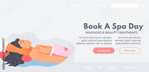 Massage and beauty, book spa day and relax website