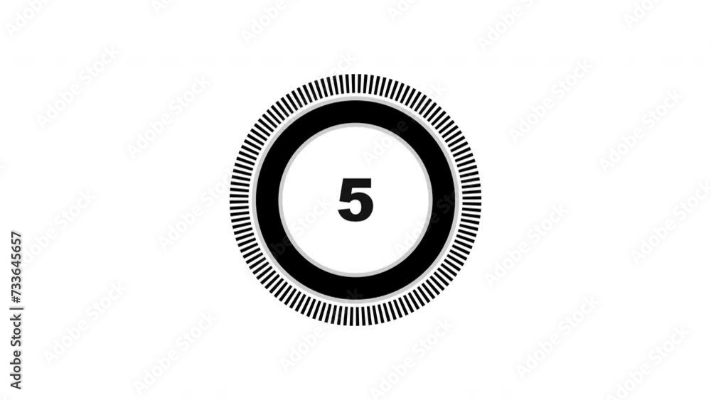 10 seconds countdown timer animation on white background. 4k video 10 seconds countdown timer animation on white background. 4k video