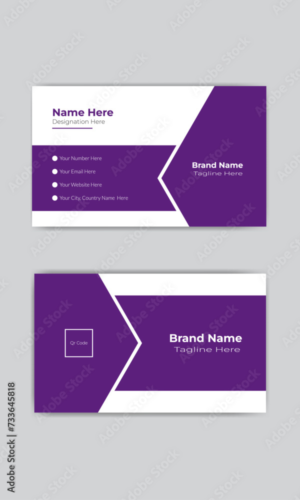 corporate double sided personal business card design .